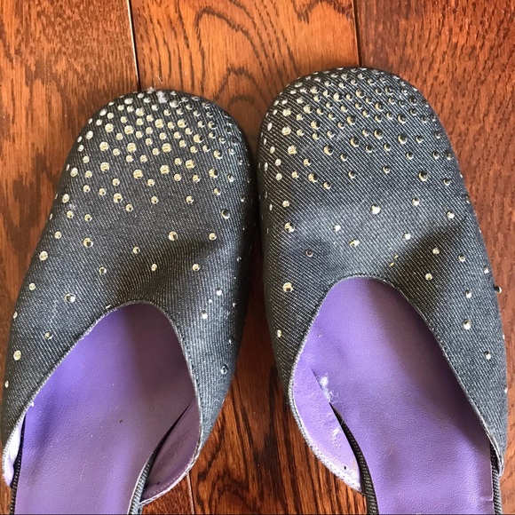 Retro 90s A Marinelli Jean Stud square toe heel - Picture 2 of 6